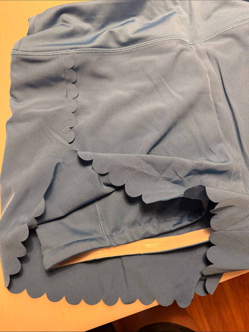 Tuckernuck Blue Scalloped Hem Athletic Shorts - Picture 5 of 5